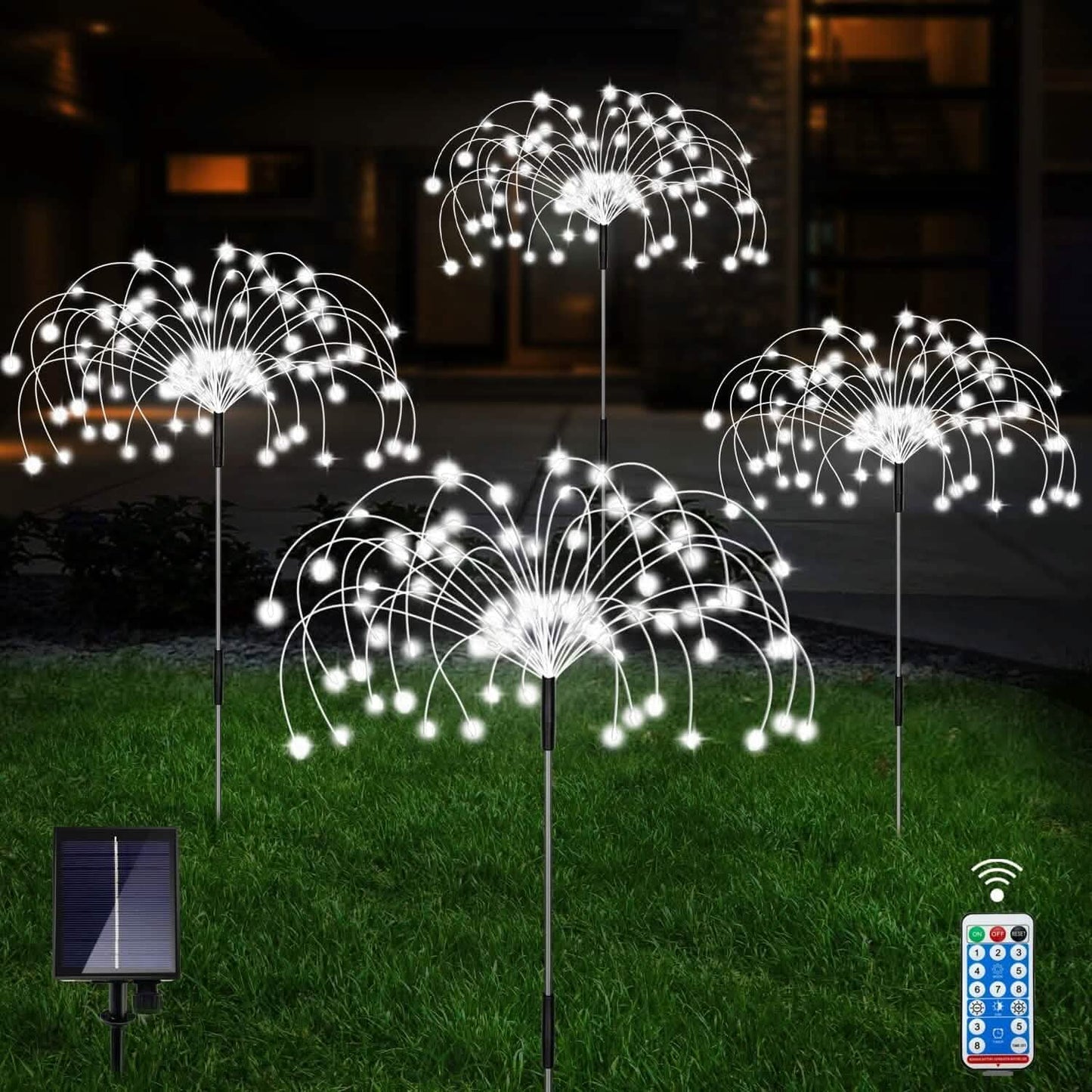 4-Pack: Solar Lights Outdoor, Warm White Garden Lights DailySale
