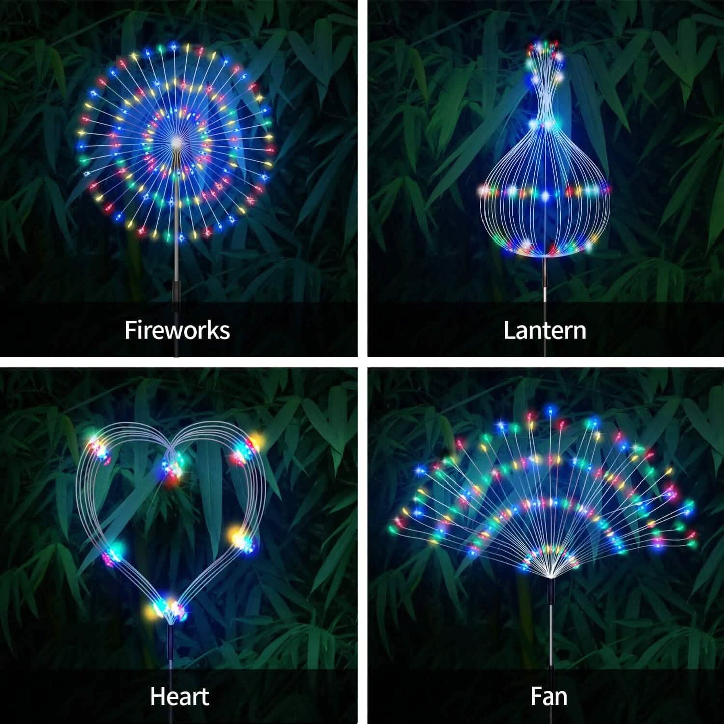 4-Pack: Solar Lights Outdoor, Warm White Garden Lights DailySale