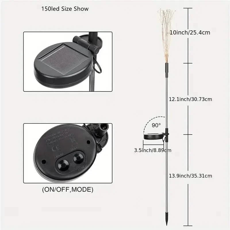 4-Pack: Solar Lights Outdoor, Warm White Garden Lights DailySale