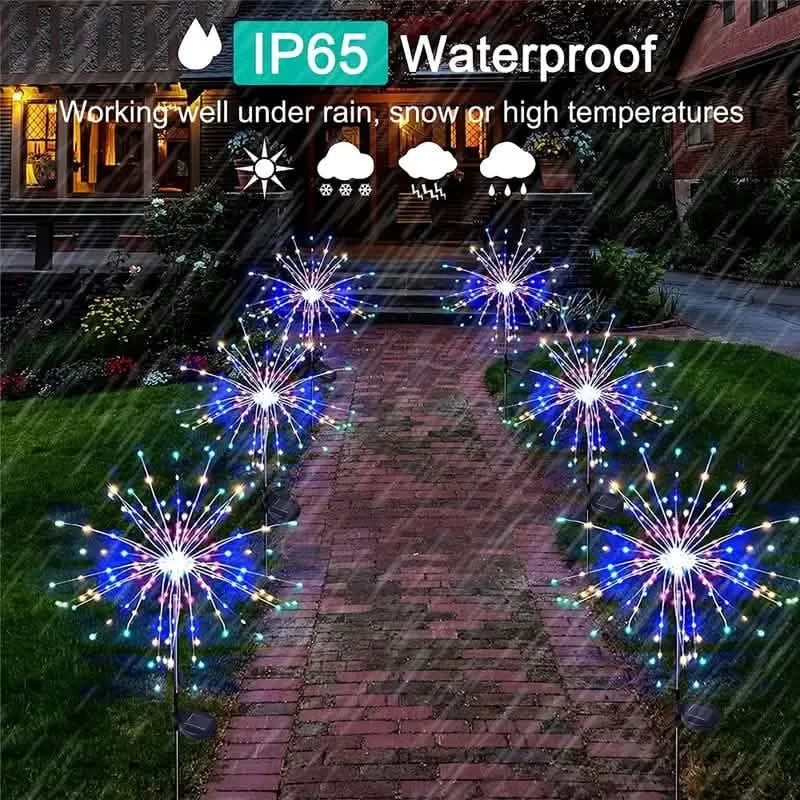 4-Pack: Solar Lights Outdoor, Warm White Garden Lights DailySale