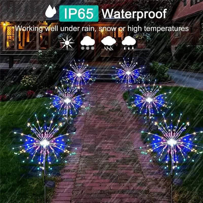 4-Pack: Solar Lights Outdoor, Warm White Garden Lights DailySale