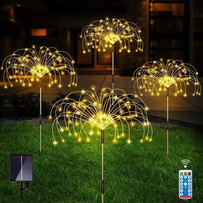 4-Pack: Solar Lights Outdoor, Warm White Garden Lights DailySale