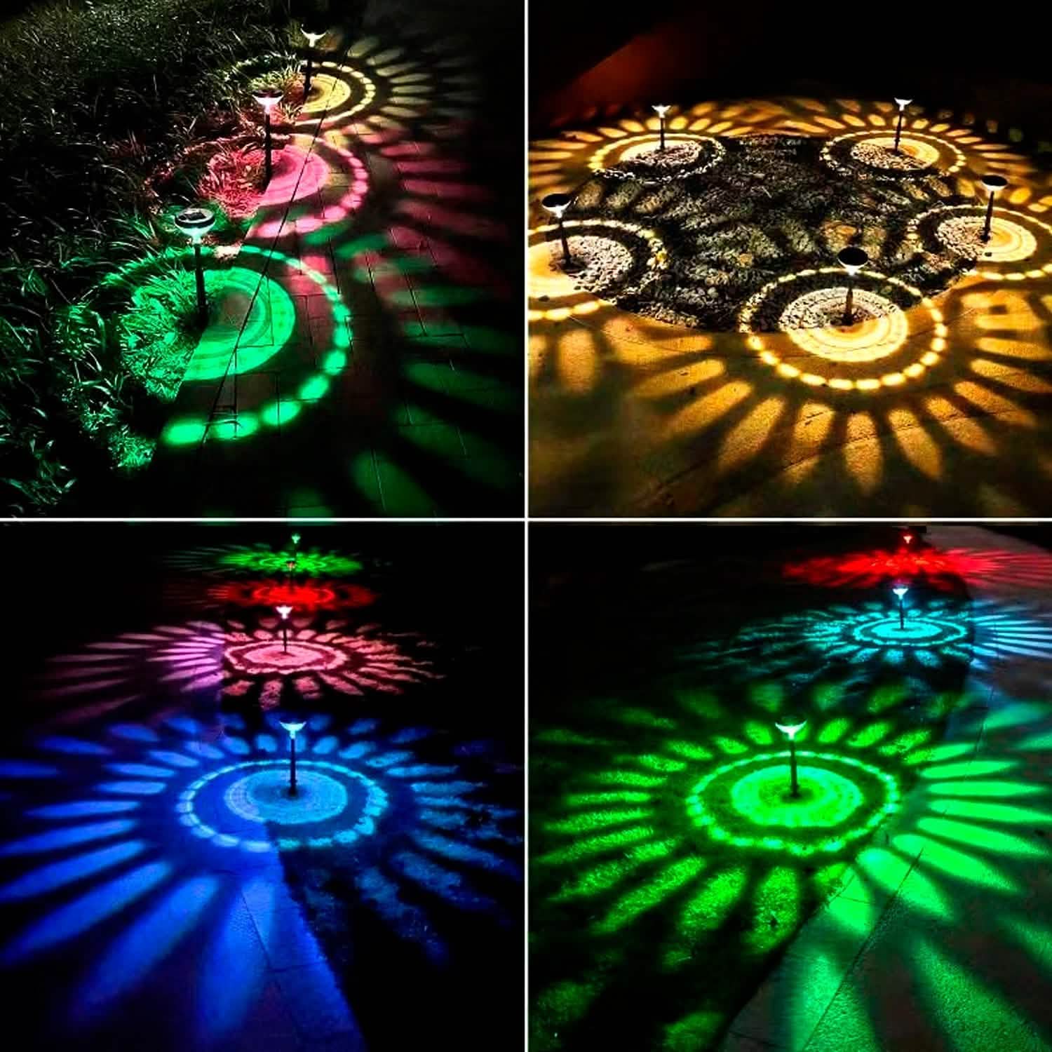 4-Pack: Solar Pathway Color Changing Garden Light DailySale