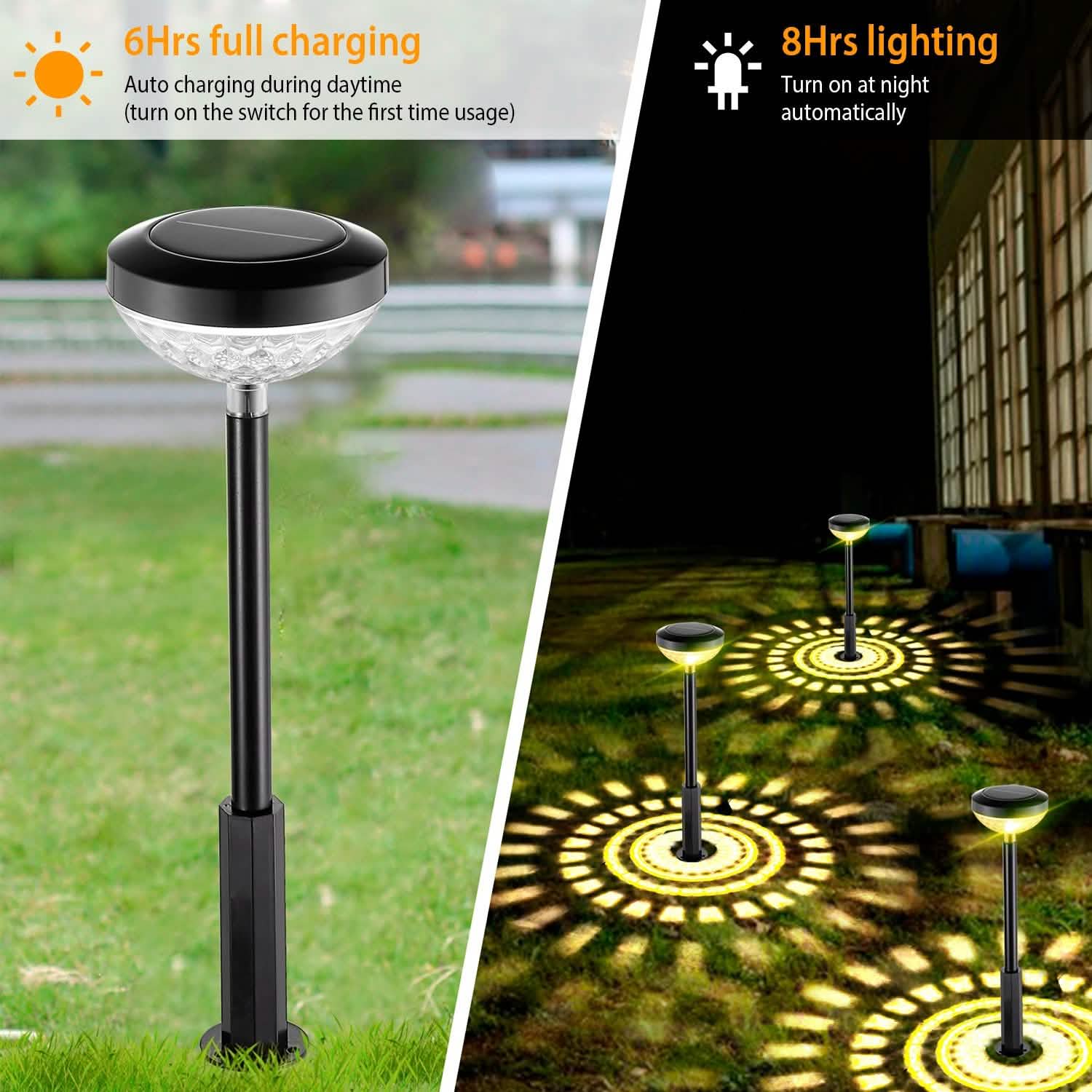 4-Pack: Solar Pathway Color Changing Garden Light DailySale