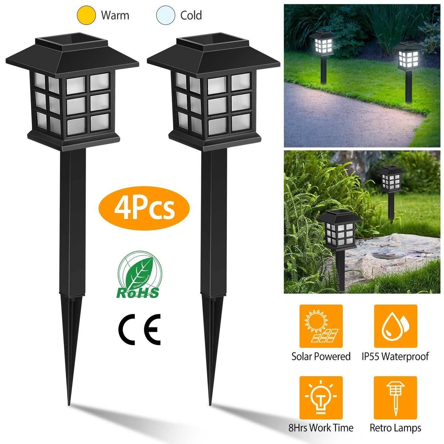 4-Pack: Solar Pathway Lights DailySale