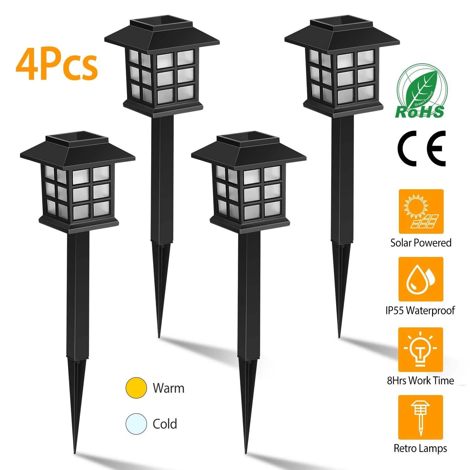4-Pack: Solar Pathway Lights DailySale