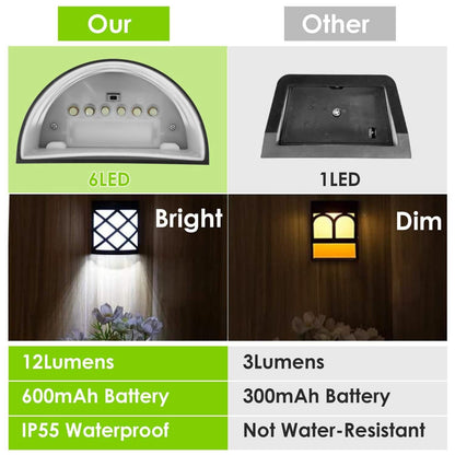 4-Pack: Solar Power LED Fence Light DailySale