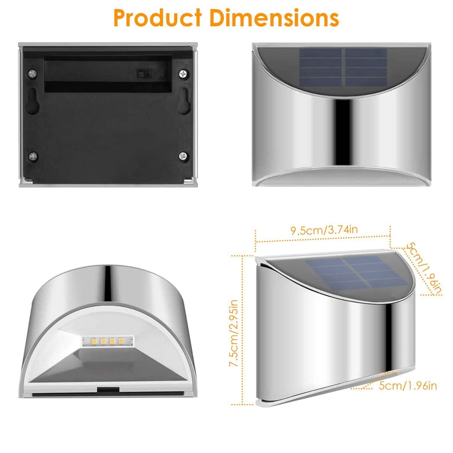 4-Pack: Solar Powered Deck Lights DailySale
