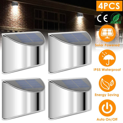 4-Pack: Solar Powered Deck Lights DailySale