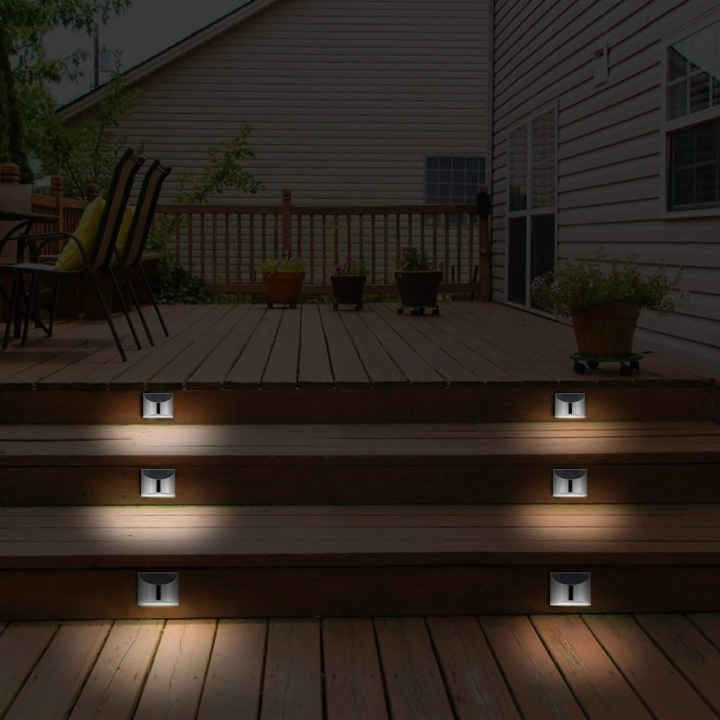 4-Pack: Solar Powered Deck Lights DailySale