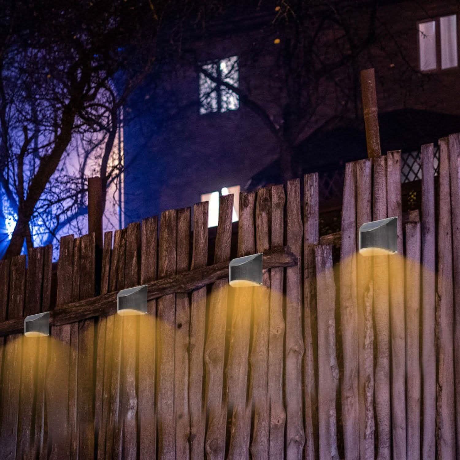 4-Pack: Solar Powered Deck Lights DailySale