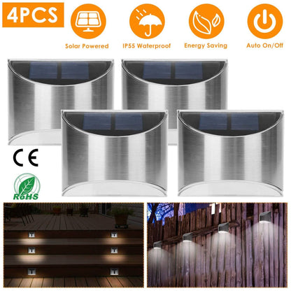 4-Pack: Solar Powered Deck Lights DailySale