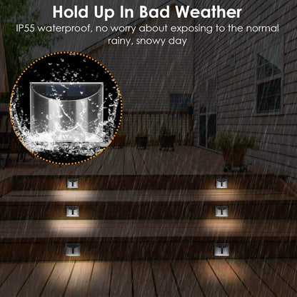 4-Pack: Solar Powered Deck Lights DailySale