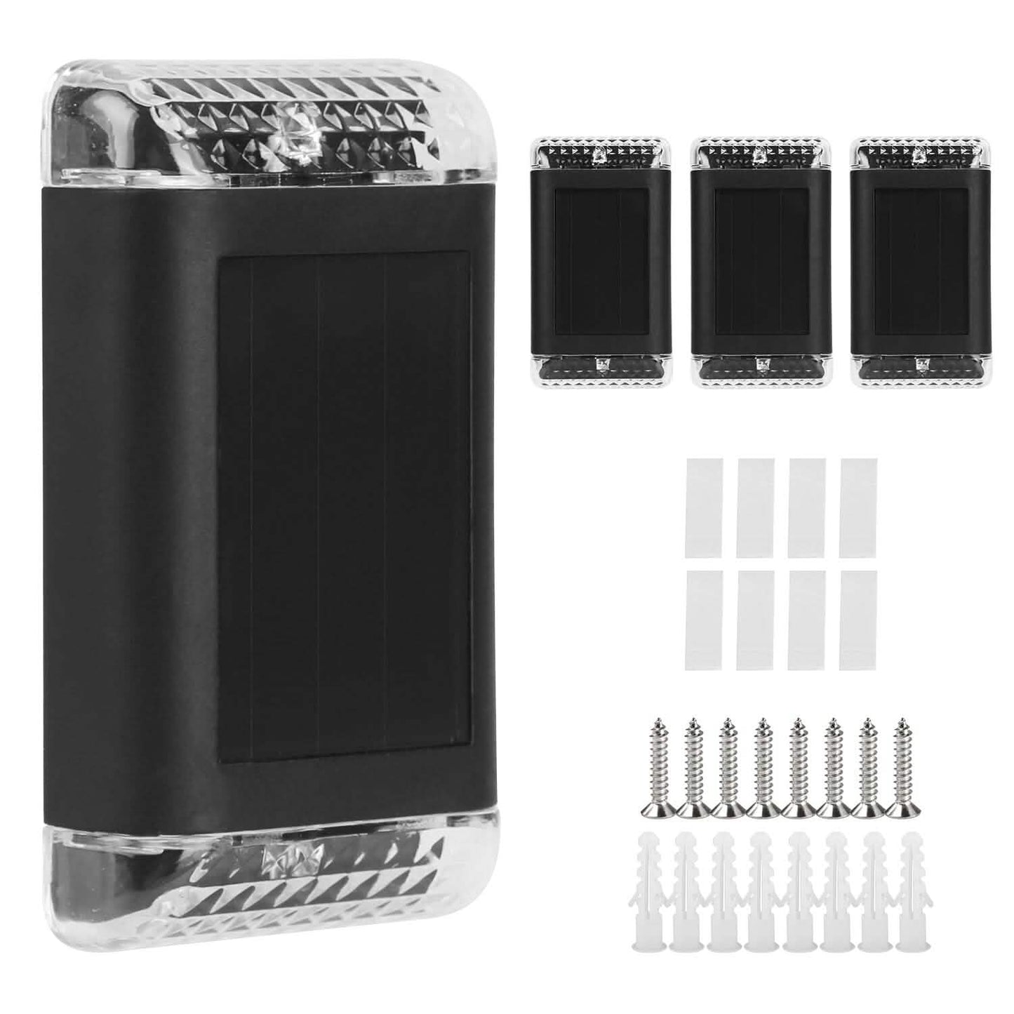 4-Pack: Solar Powered Wall Sconce Light IP55 Rechargeable Optical Sensor Lamp DailySale