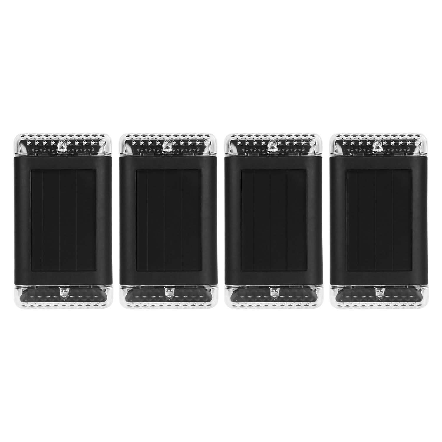 4-Pack: Solar Powered Wall Sconce Light IP55 Rechargeable Optical Sensor Lamp DailySale