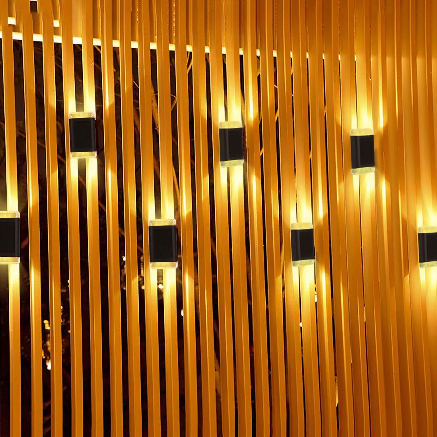 4-Pack: Solar Powered Wall Sconce Light IP55 Rechargeable Optical Sensor Lamp DailySale