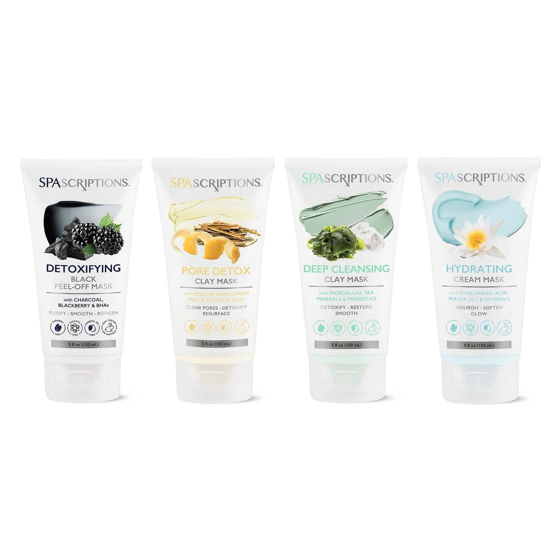 4-Pack: Spascriptions Clay, Cream and Peel-Off Masks DailySale