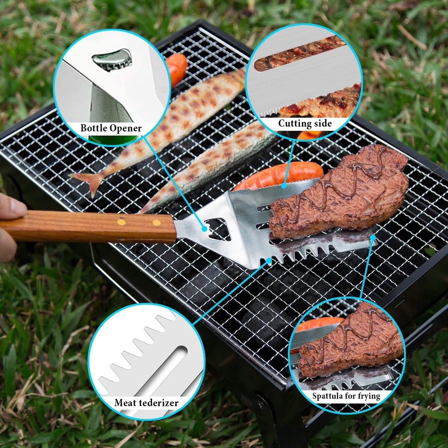 4-Pack: Stainless Steel BBQ Grill Tool Set DailySale