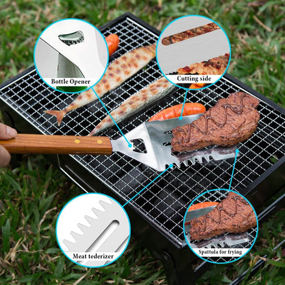 4-Pack: Stainless Steel BBQ Grill Tool Set DailySale