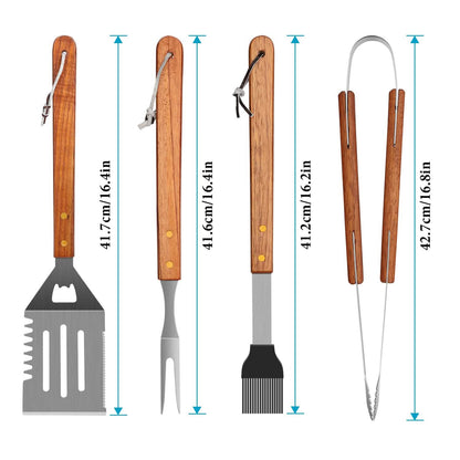 4-Pack: Stainless Steel BBQ Grill Tool Set DailySale