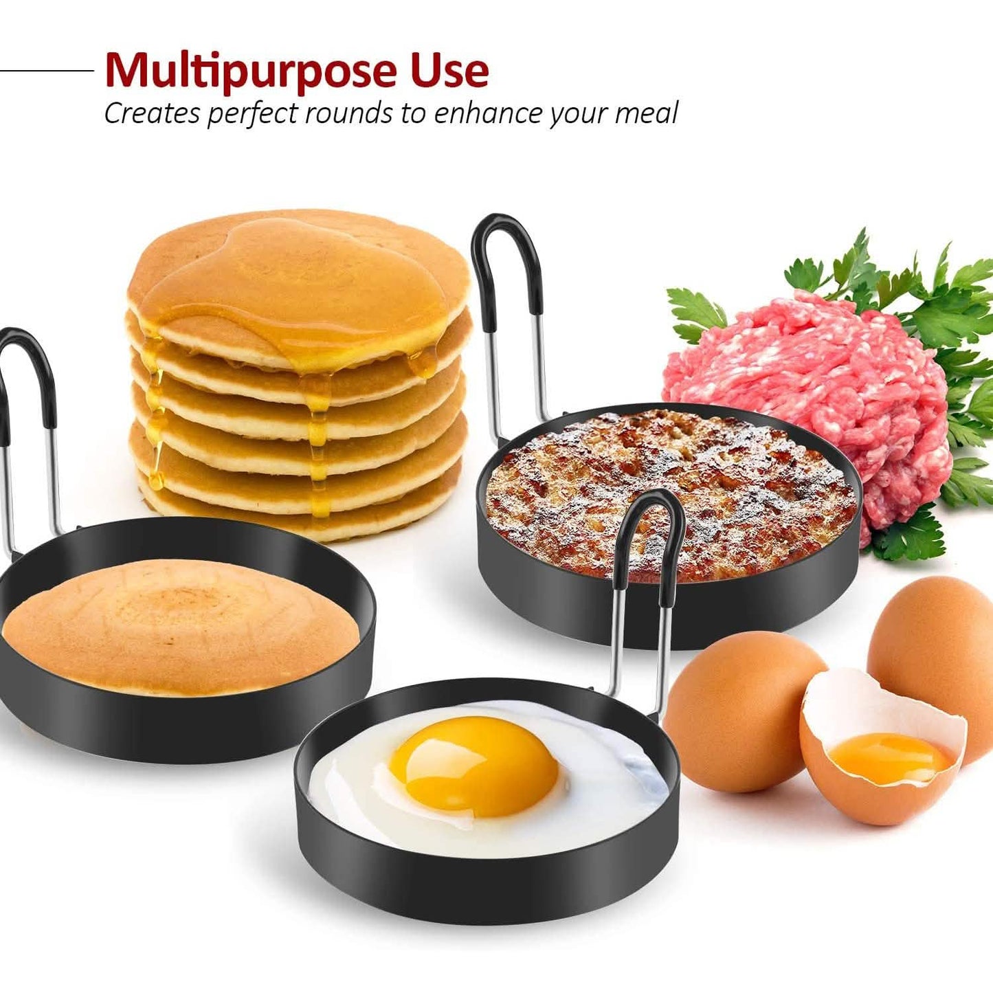 4-Pack: Stainless Steel Egg Cooking Ring DailySale