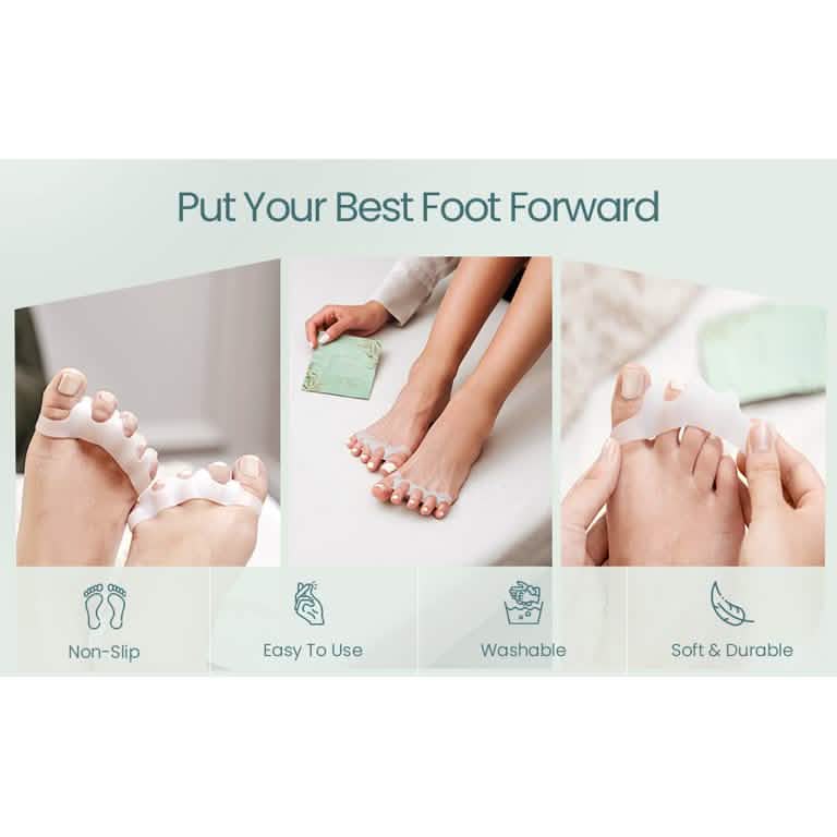 4-Pack: Toe Separator Bunion Toe Spacer for Overlapping Hammer Toe DailySale