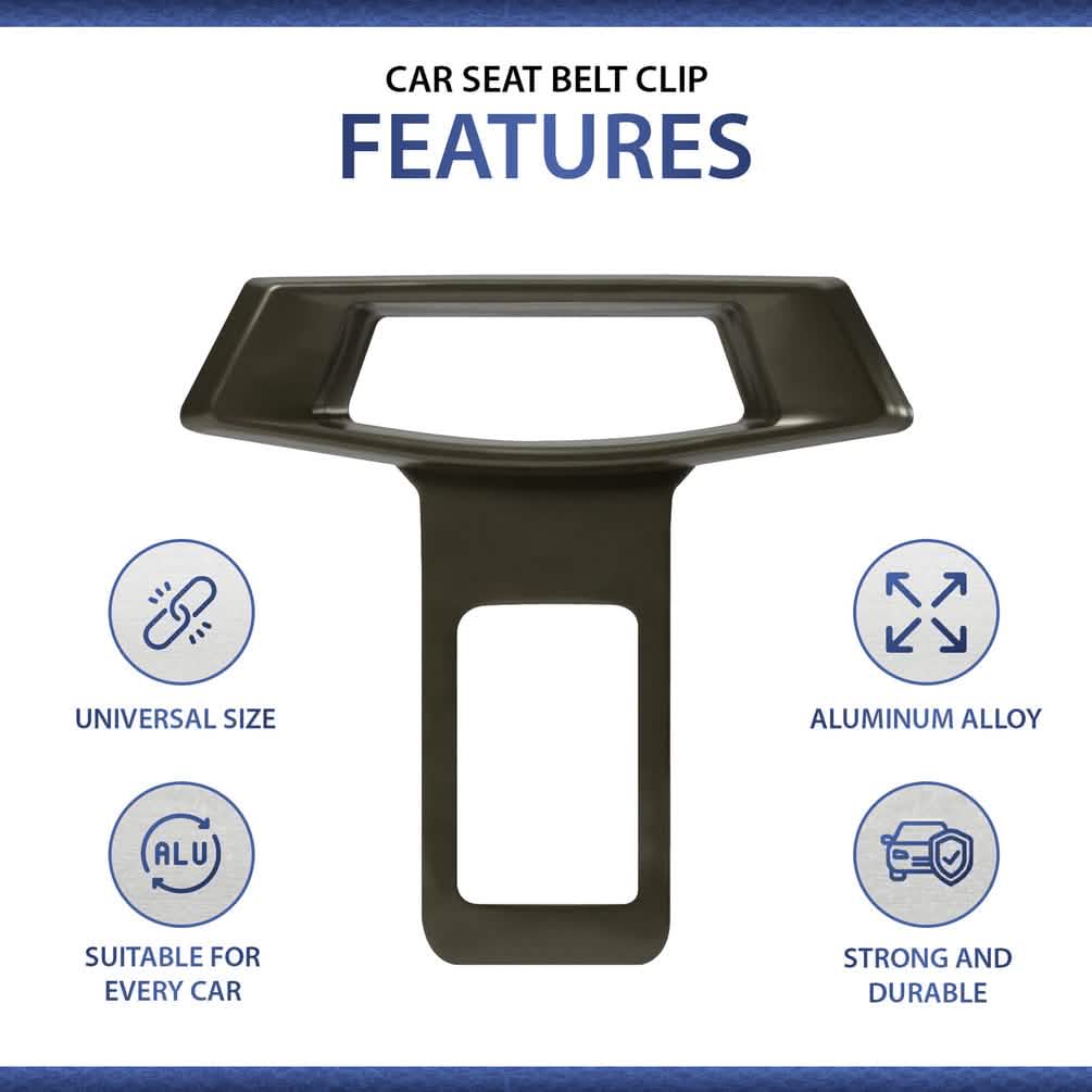 4-Pack: Universal Safety Car Clip Seat Safety Accessories for Most Vehicle, Seat Belts Kit for Cars DailySale