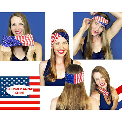 4-Pack: USA American Flag Headbands DailySale