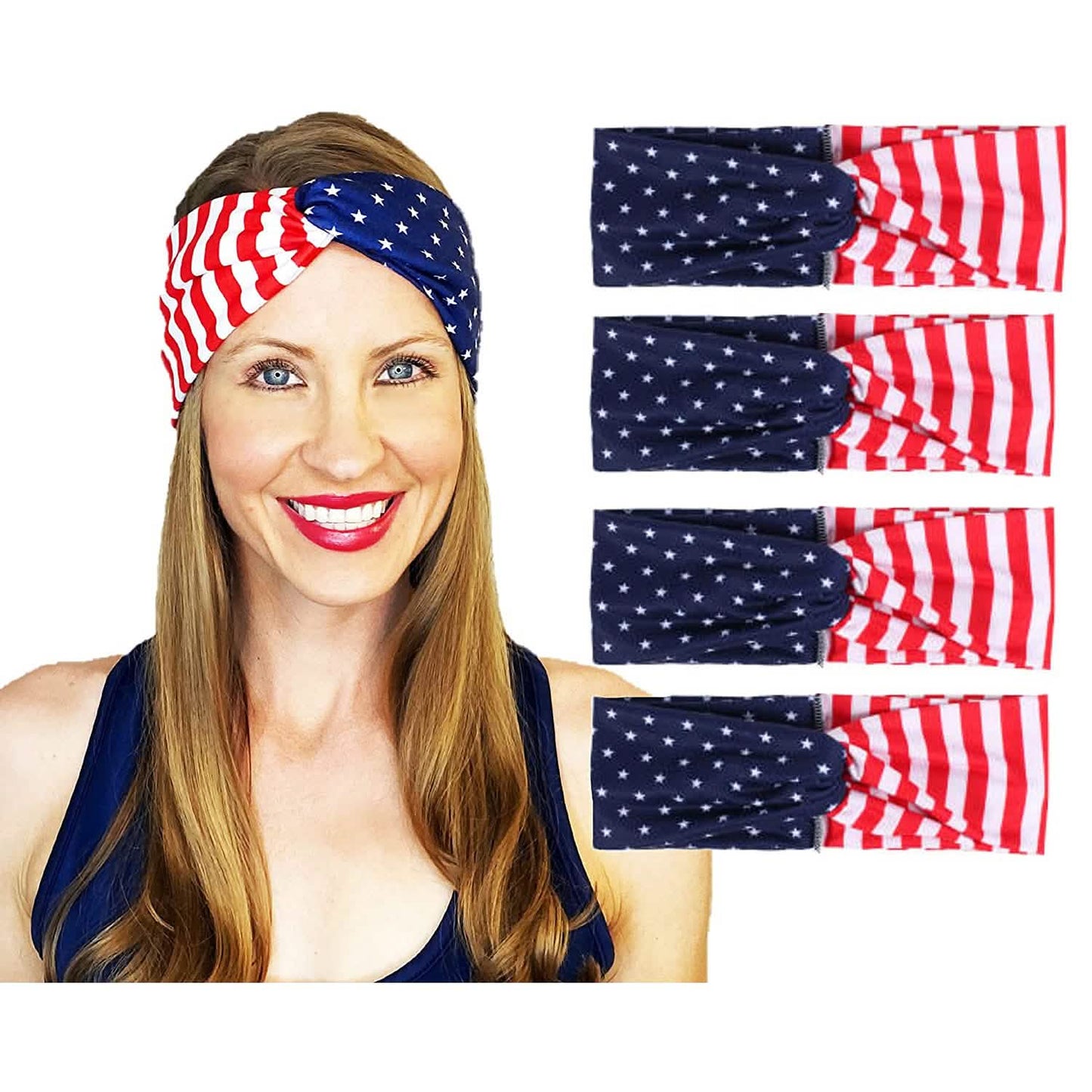 4-Pack: USA American Flag Headbands DailySale