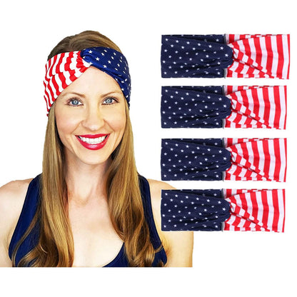 4-Pack: USA American Flag Headbands DailySale
