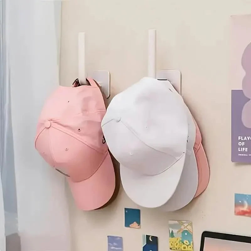 4-Pack: Wall Hat Rack, L-Shaped Storage Rack with Strong Adhesive DailySale
