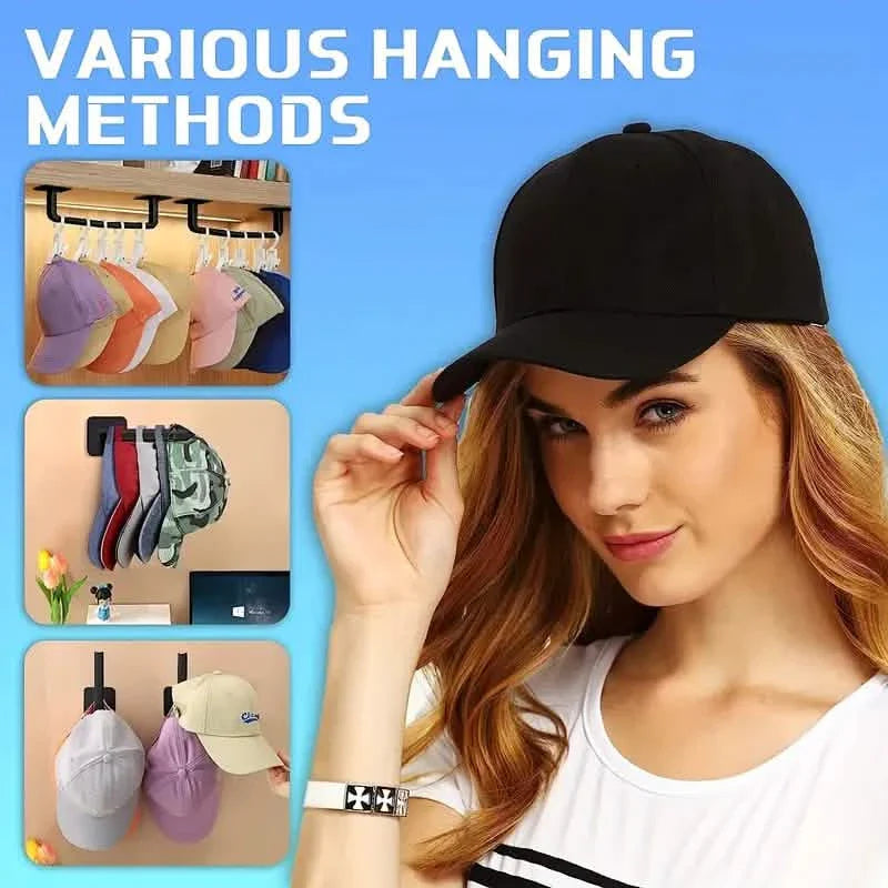 4-Pack: Wall Hat Rack, L-Shaped Storage Rack with Strong Adhesive DailySale