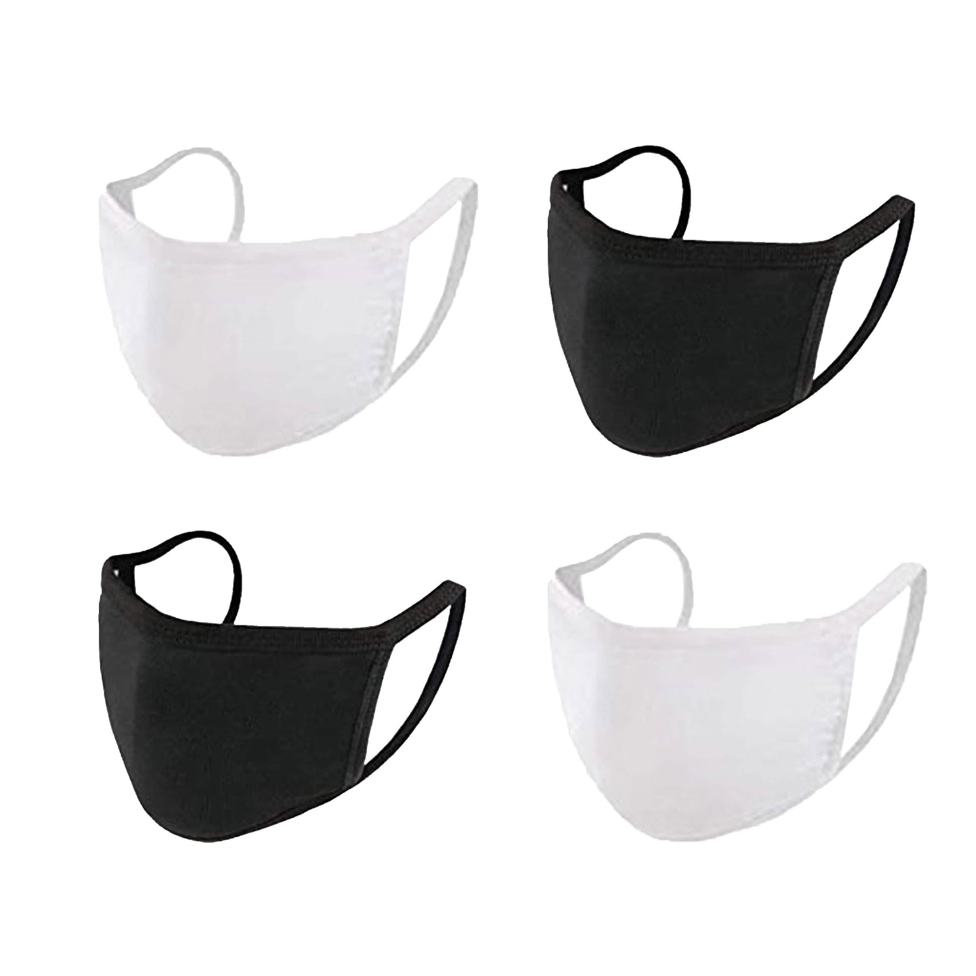 4-Pack: Washable & Reusable 2-Ply Cotton Fabric Reversible Face Mask DailySale