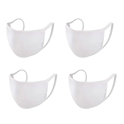 4-Pack: Washable & Reusable 2-Ply Cotton Fabric Reversible Face Mask DailySale