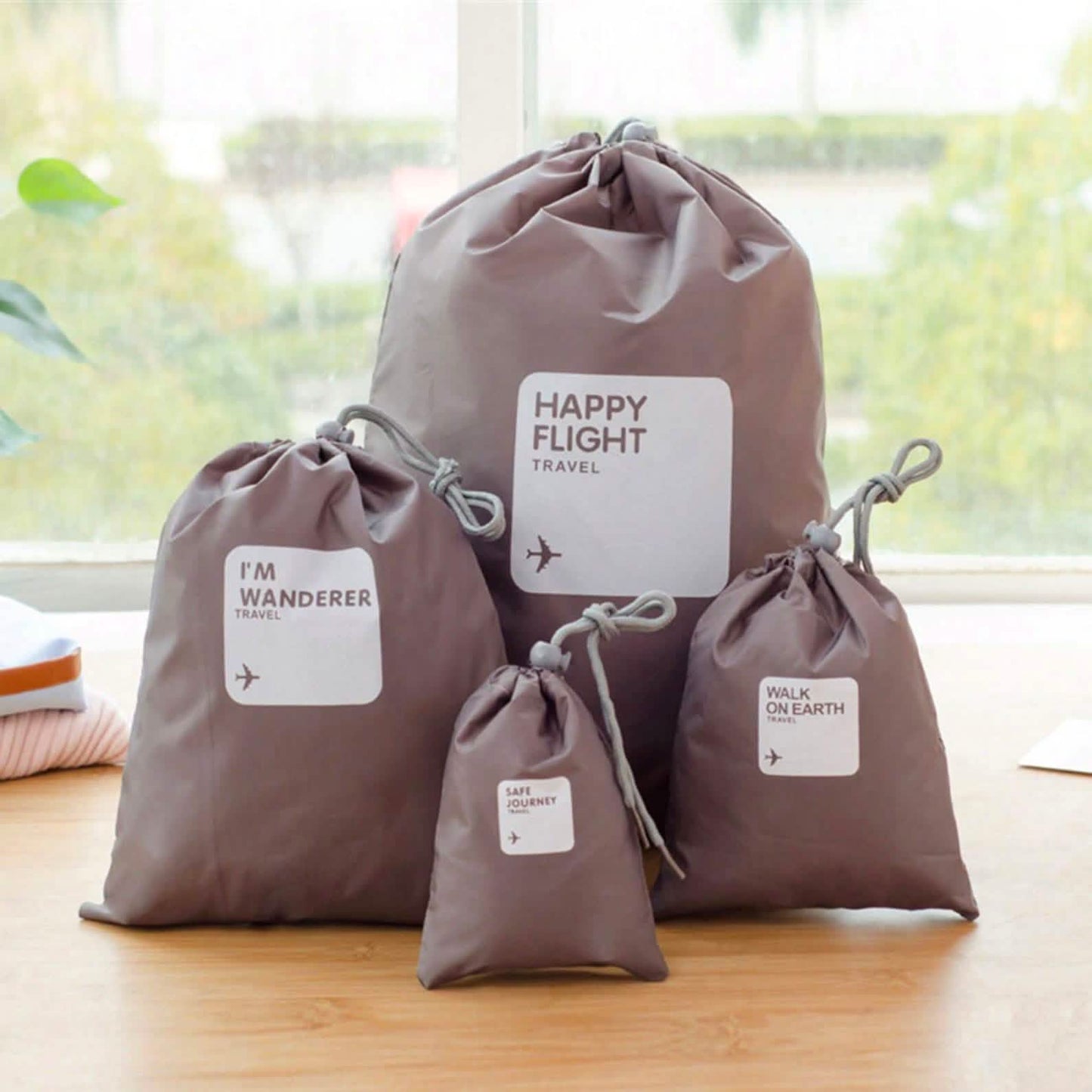4-Pack: Waterproof Drawstring Bag Set DailySale