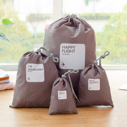 4-Pack: Waterproof Drawstring Bag Set DailySale