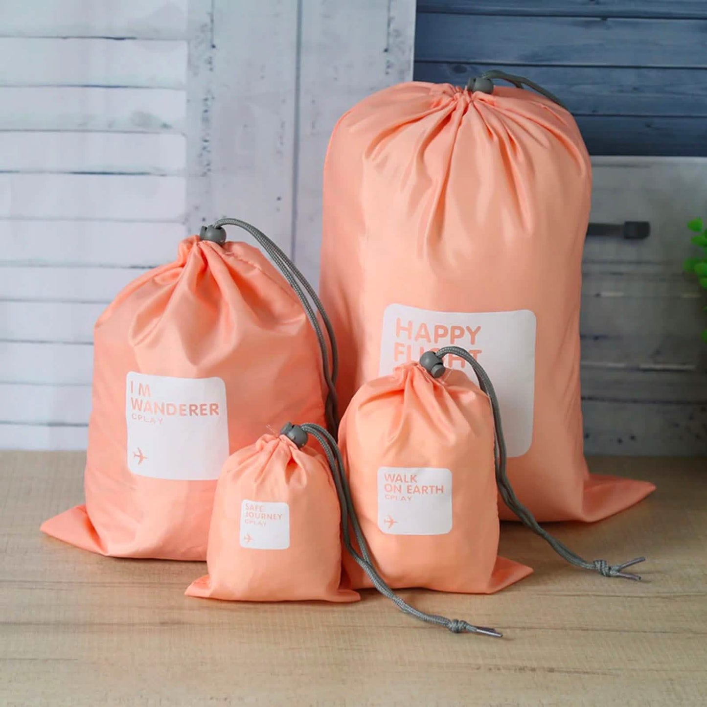 4-Pack: Waterproof Drawstring Bag Set DailySale