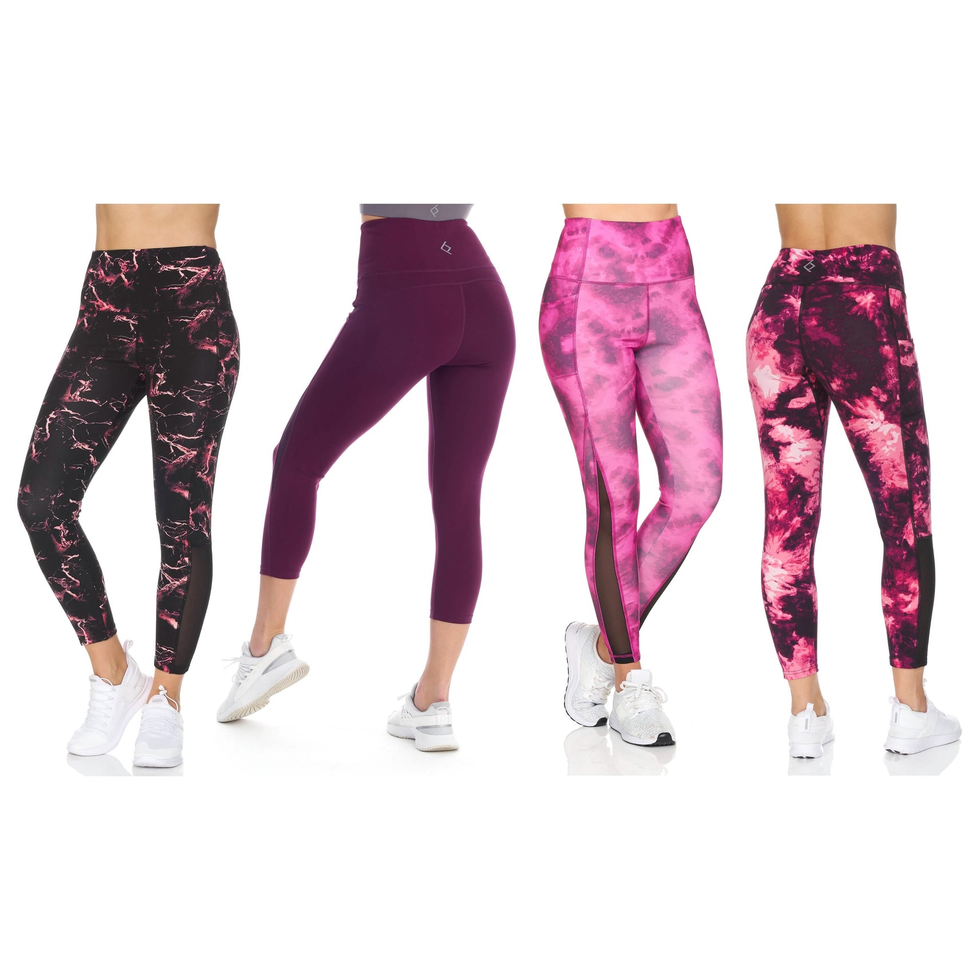 4-Pack: Women's Active High Waist Leggings With Mesh & Pockets DailySale