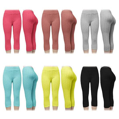 4-Pack: Women's High Waisted Anti Cellulite Solid Leggings DailySale