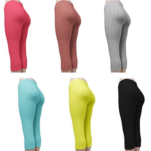 4-Pack: Women's High Waisted Anti Cellulite Solid Leggings DailySale