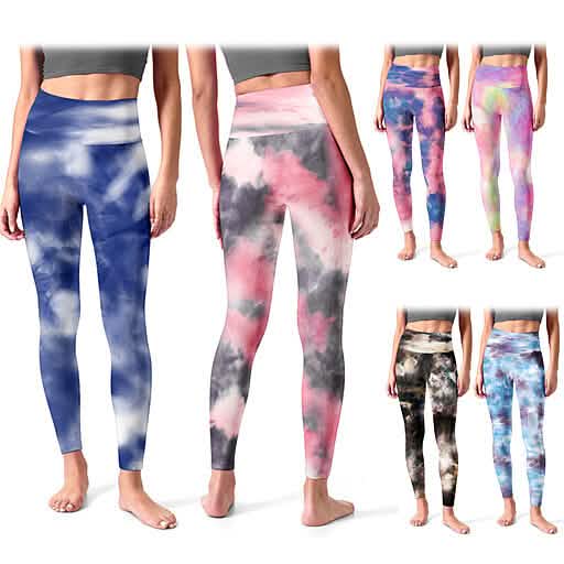 4-Pack: Women's High Waisted Ultra Soft Tie Dye Leggings DailySale