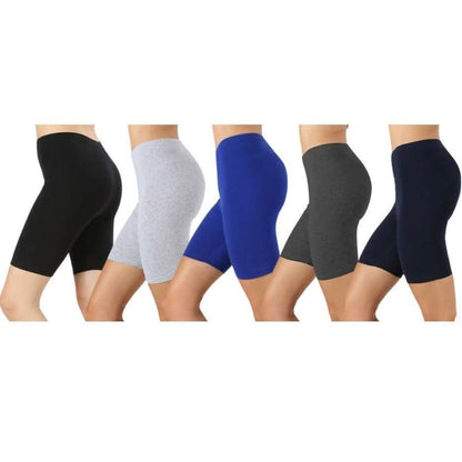 4-Pack: Women's Premium Cotton Biker Shorts DailySale