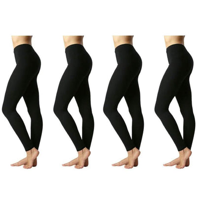 4-Pack: Women's Premium Cotton Full Length Leggings DailySale