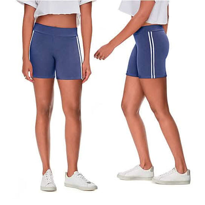 4-Pack: Women's Ultra-Soft Stretchy Athletic Workout Yoga Shorts with Stripes DailySale