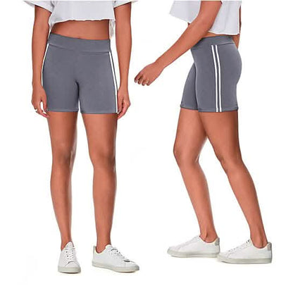 4-Pack: Women's Ultra-Soft Stretchy Athletic Workout Yoga Shorts with Stripes DailySale