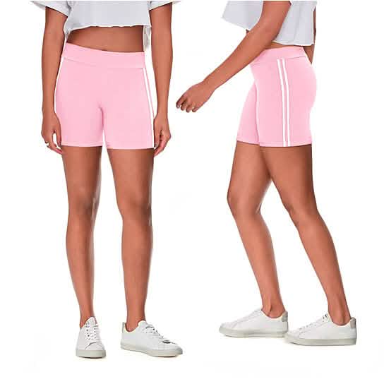 4-Pack: Women's Ultra-Soft Stretchy Athletic Workout Yoga Shorts with Stripes DailySale