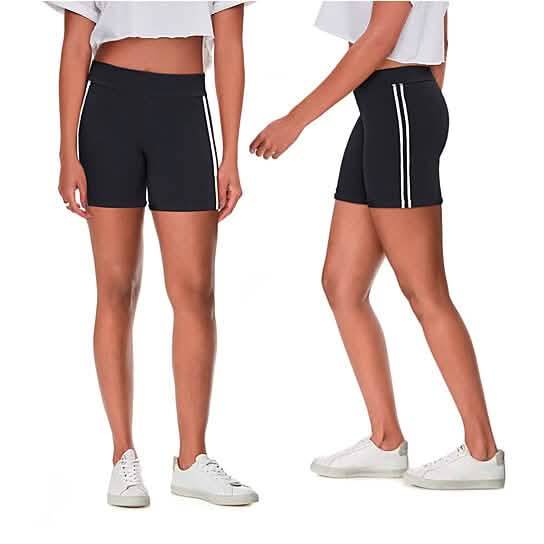 4-Pack: Women's Ultra-Soft Stretchy Athletic Workout Yoga Shorts with Stripes DailySale