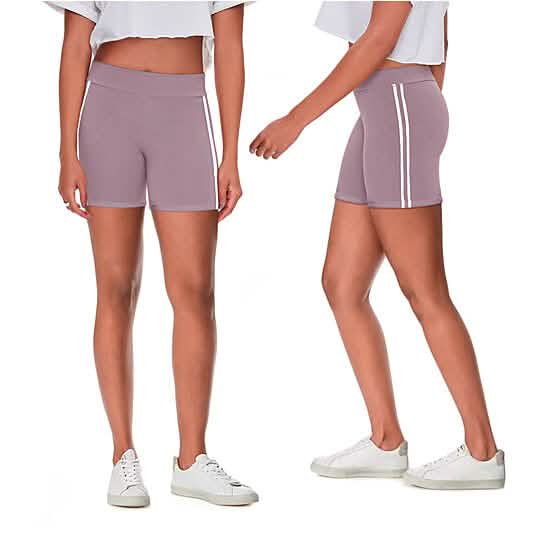 4-Pack: Women's Ultra-Soft Stretchy Athletic Workout Yoga Shorts with Stripes DailySale