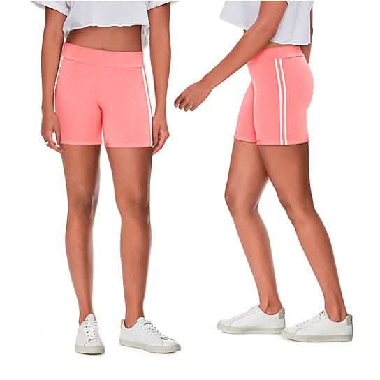 4-Pack: Women's Ultra-Soft Stretchy Athletic Workout Yoga Shorts with Stripes DailySale