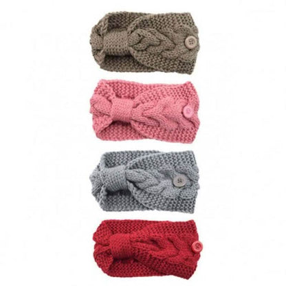 4-Pack: Women's Winter Headband and Ear Warmer with Buttons to Hold Mask DailySale